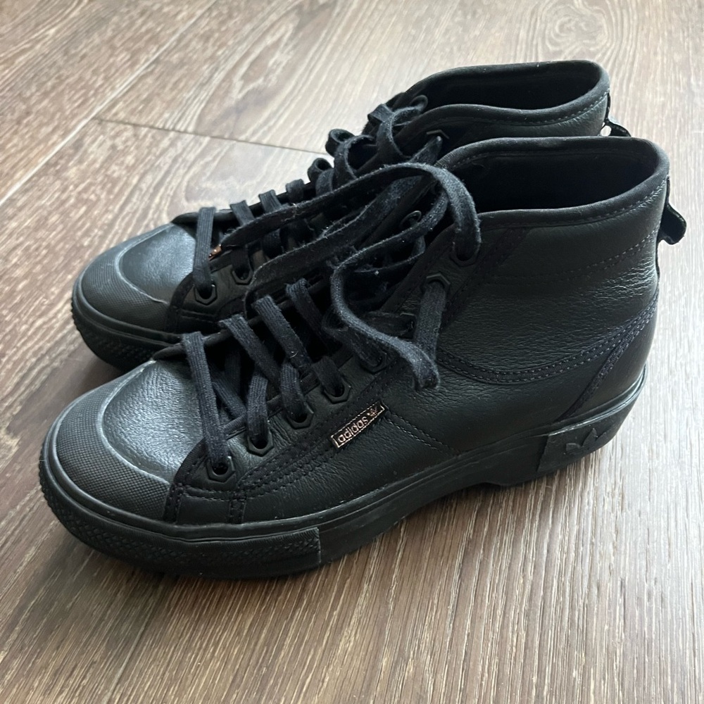 Adidas Black High-Top Sneakers